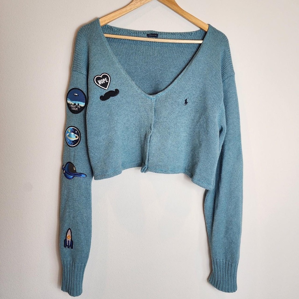Cropped Polo Cardigan